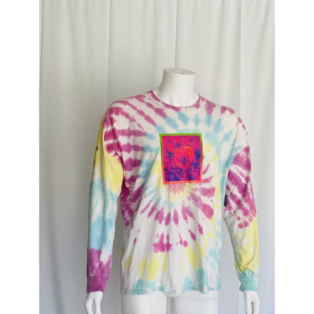 TEE brand PRIMITIVE style CEREMONY TIE DYE size L oversize TEE, color RAINBOW 10